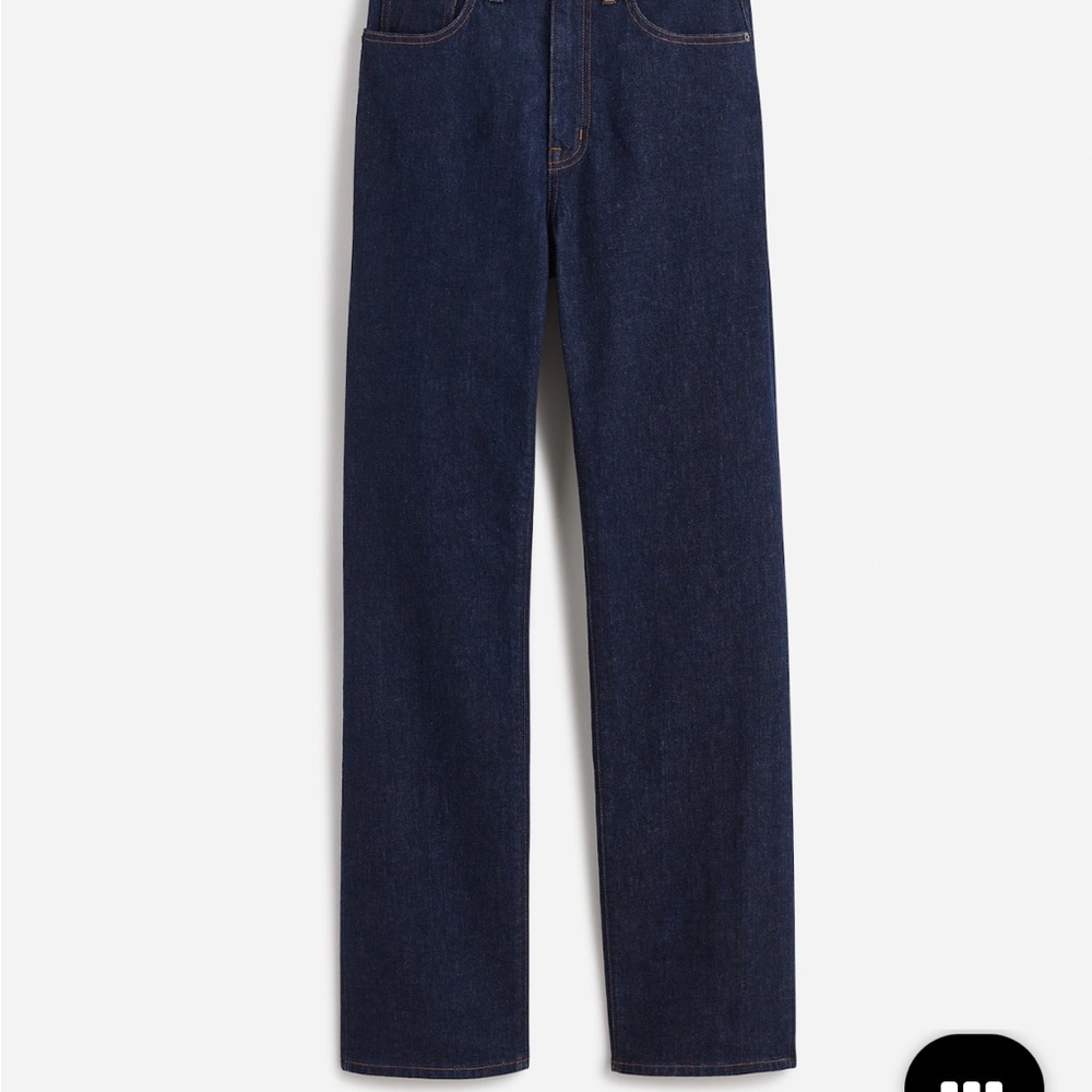 Madewell the Curvy 90’s straight Jean, dark blue Norman wash, 32 standard inseam
